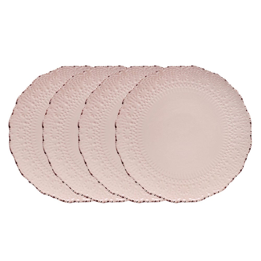 Chateau Pink Set Of 4 Dinner Plates