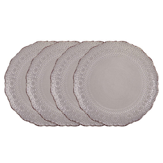 Chateau Smoke Set Of 4 Dinner Plates