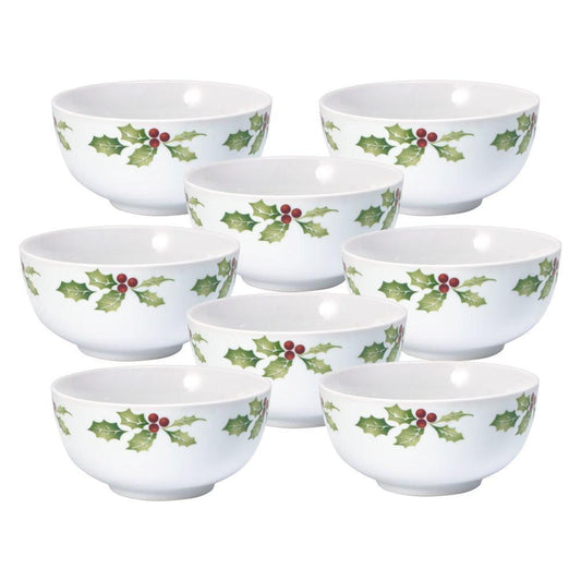 Christmas Day Set Of 8 Soup Cereal Bowls