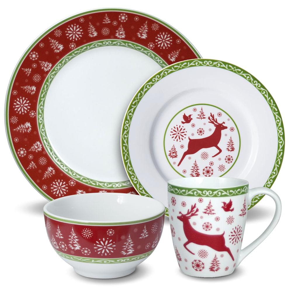 Dancing Snowflakes Dinnerware Set