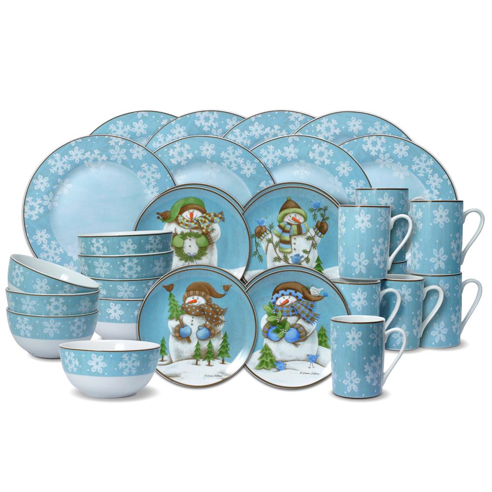 Evergreen Ernie 32 Piece Dinnerware Set, Service For 8