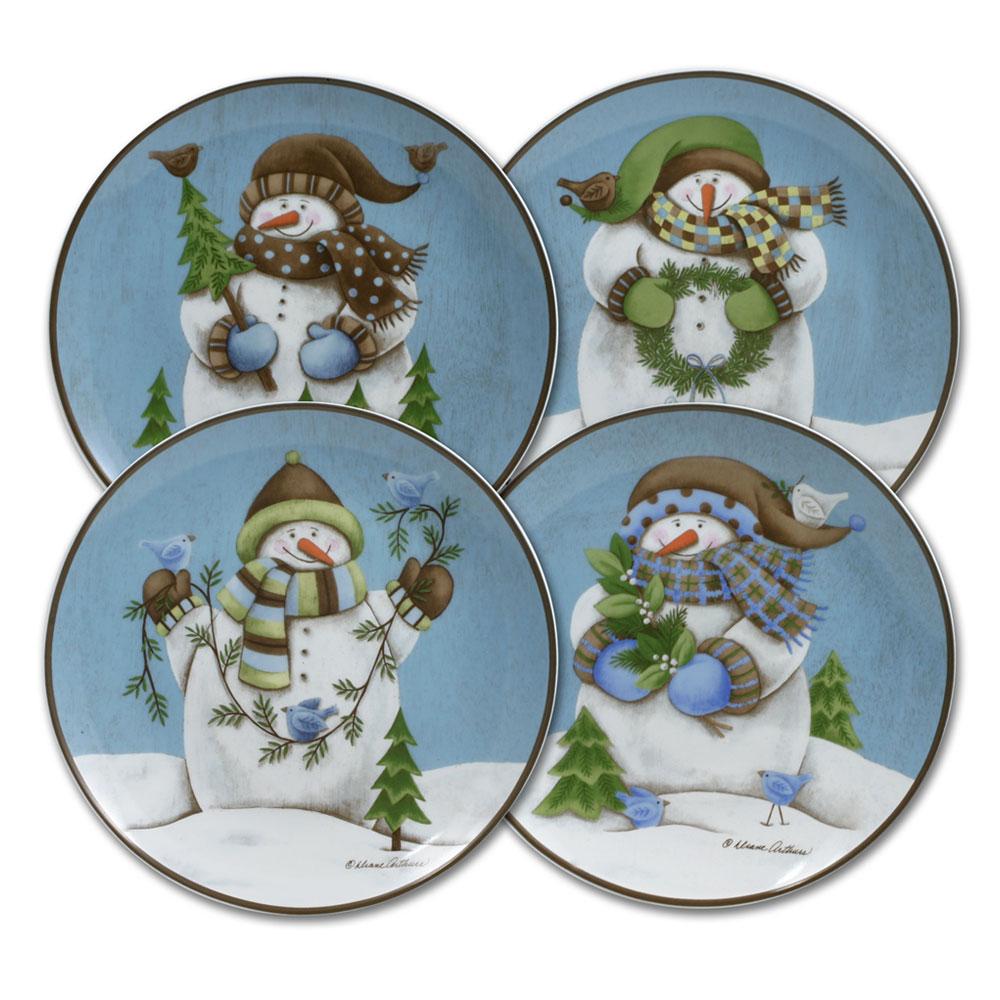 Evergreen Ernie Set Of 4 Salad Plates