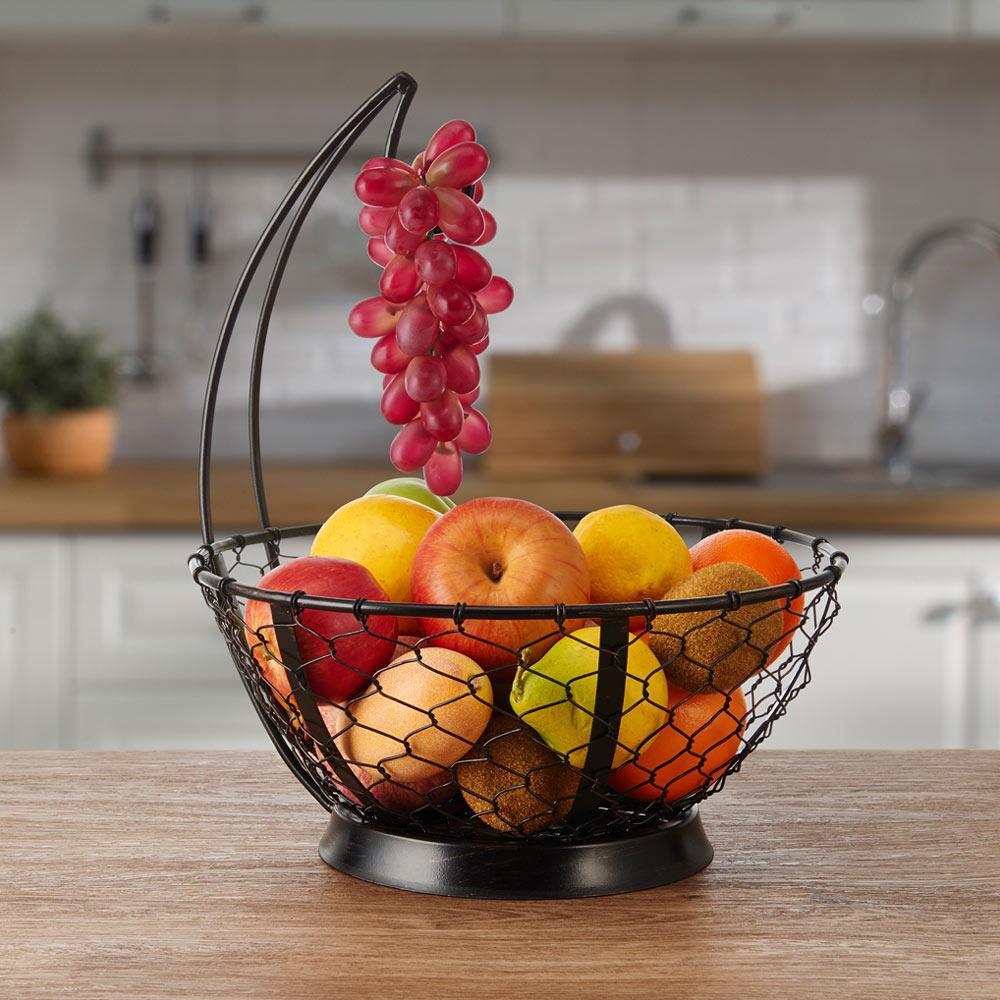 Farmers Market Fruit Basket With Banana Hanger