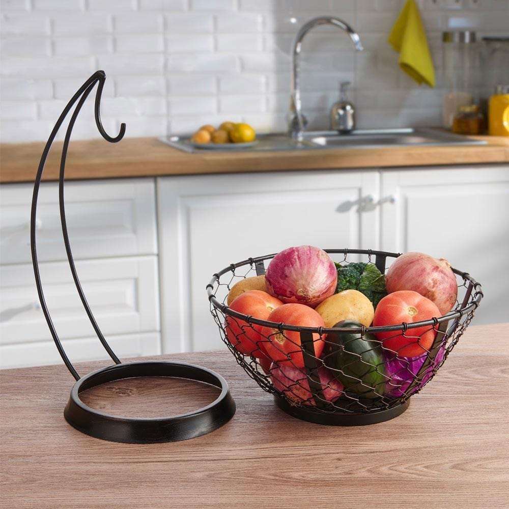 Farmers Market Fruit Basket With Banana Hanger