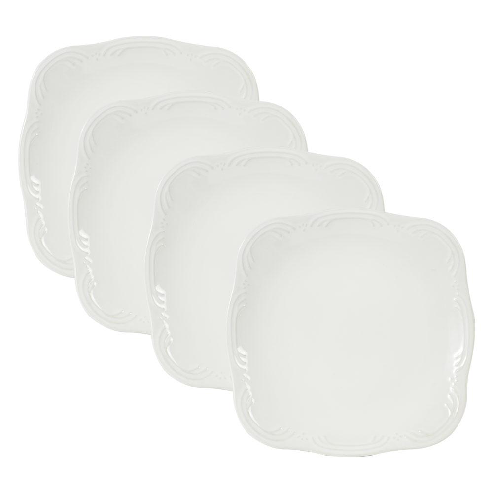 Filigree Set Of 4 Square Salad Plates