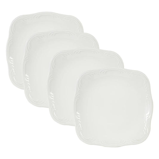 Filigree Set Of 4 Square Salad Plates