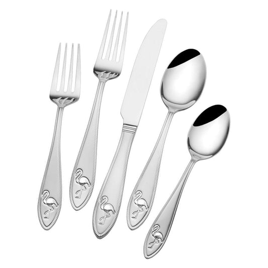 Flamingo 20 Piece Flatware Set, Service For 4