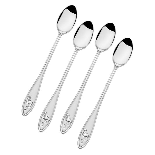 Flamingo Set Of 4 Iced Beverage Spoons