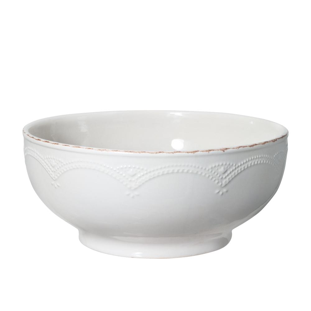 French Lace White Serve Bowl