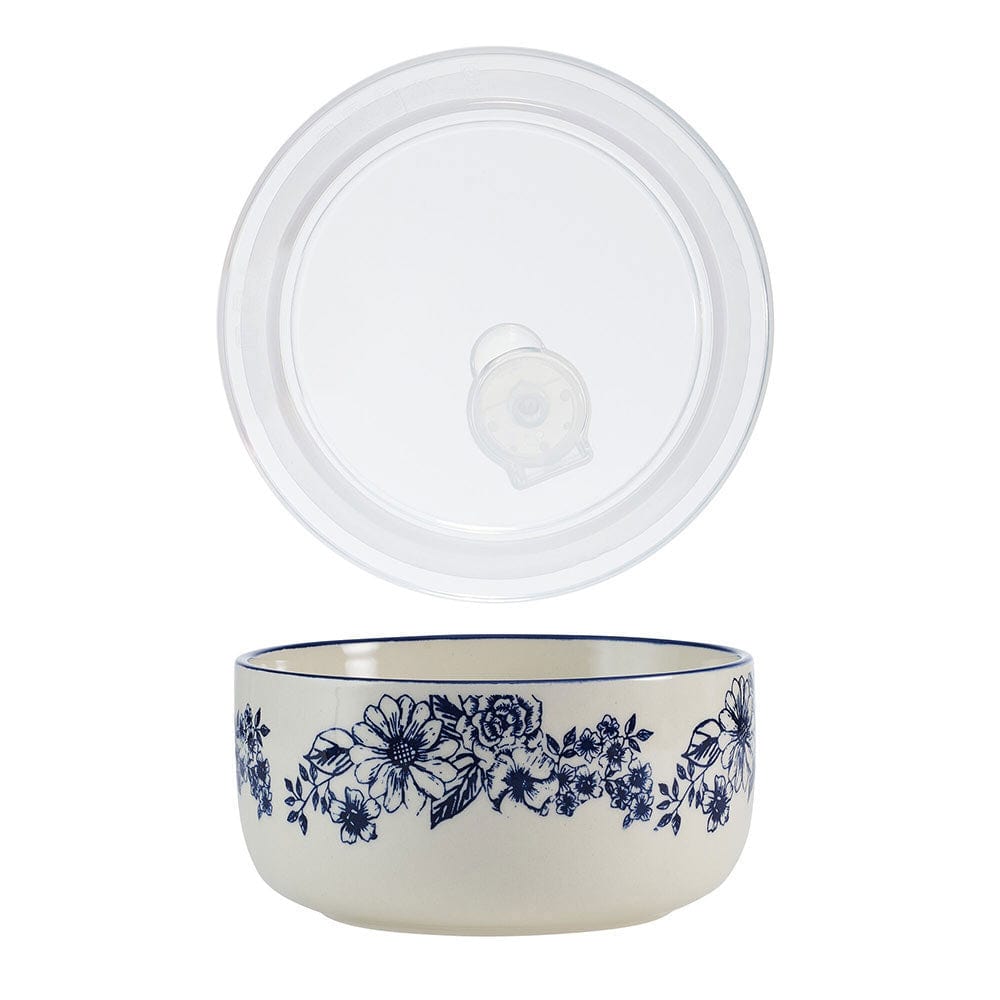 Gabriela Blue Set Of 2 Storage Bowls With Lids