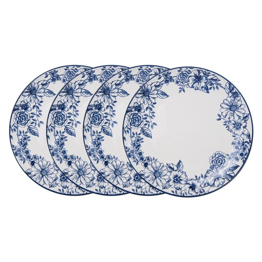 Gabriela Blue Set Of 4 Dinner Plates