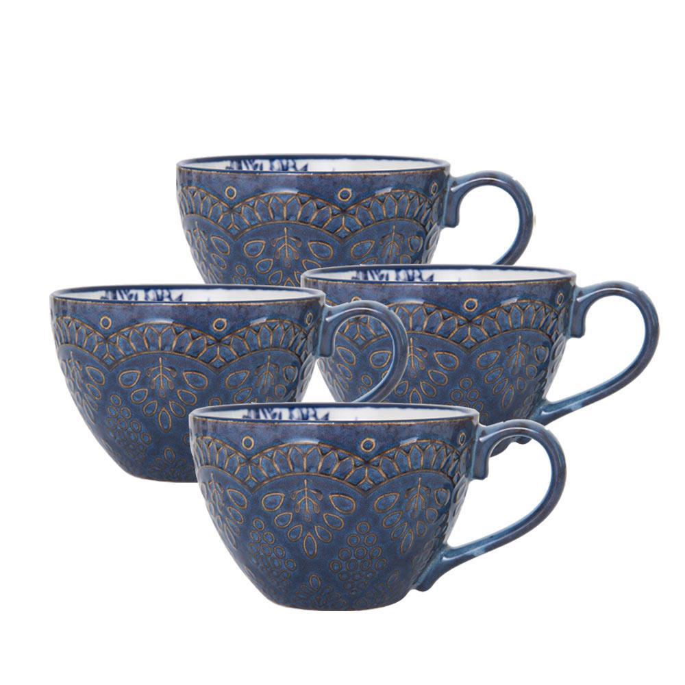 Gabriela Blue Set Of 4 Mugs