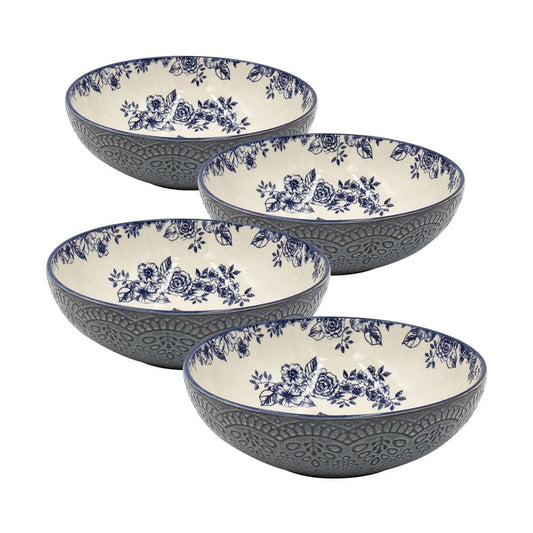 Gabriela Blue Set Of 4 Pasta Bowls