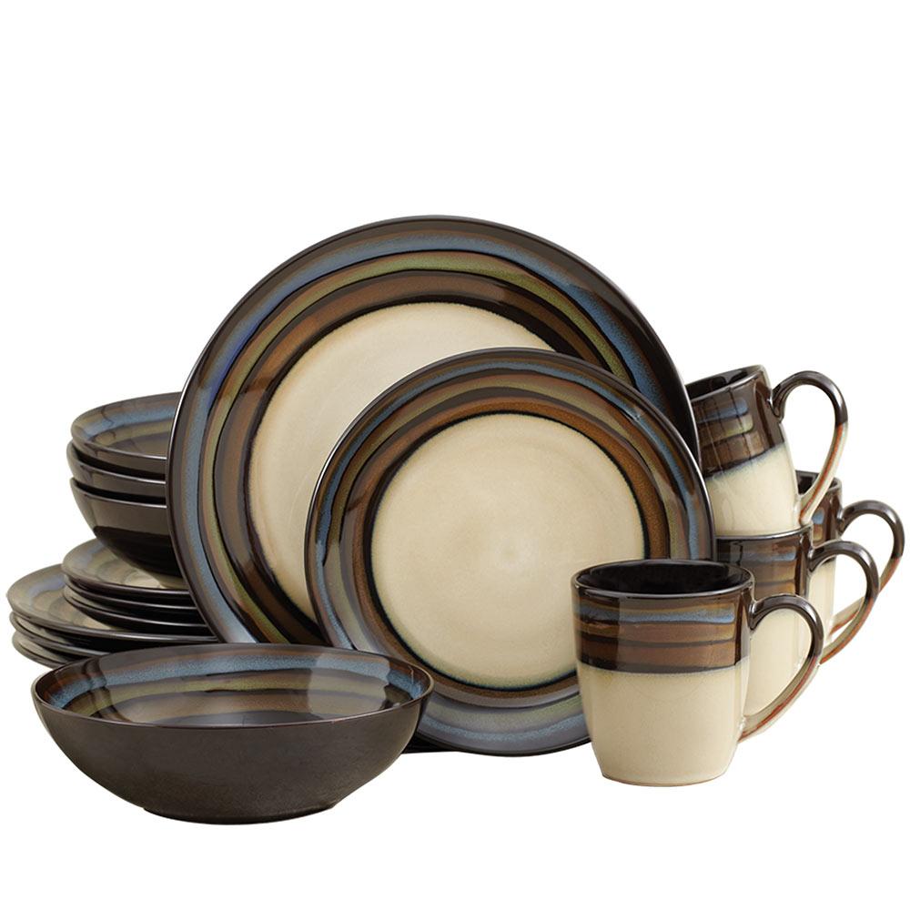 Galaxy Blue 16 Piece Dinnerware Set, Service For 4