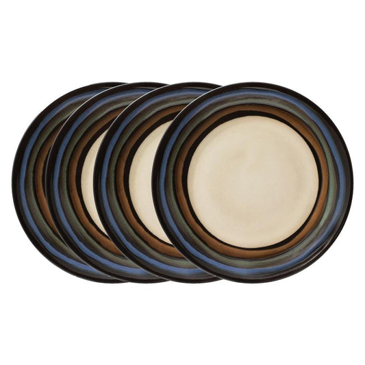 Galaxy Set Of 4 Blue Dinner Plates