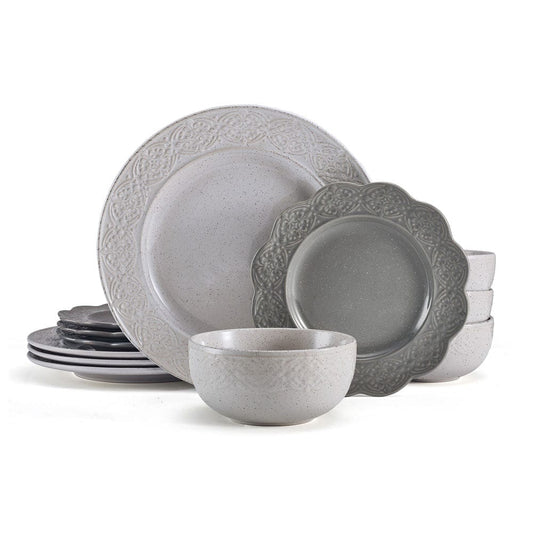 Gia 12 Piece Dinnerware Set, Service For 4