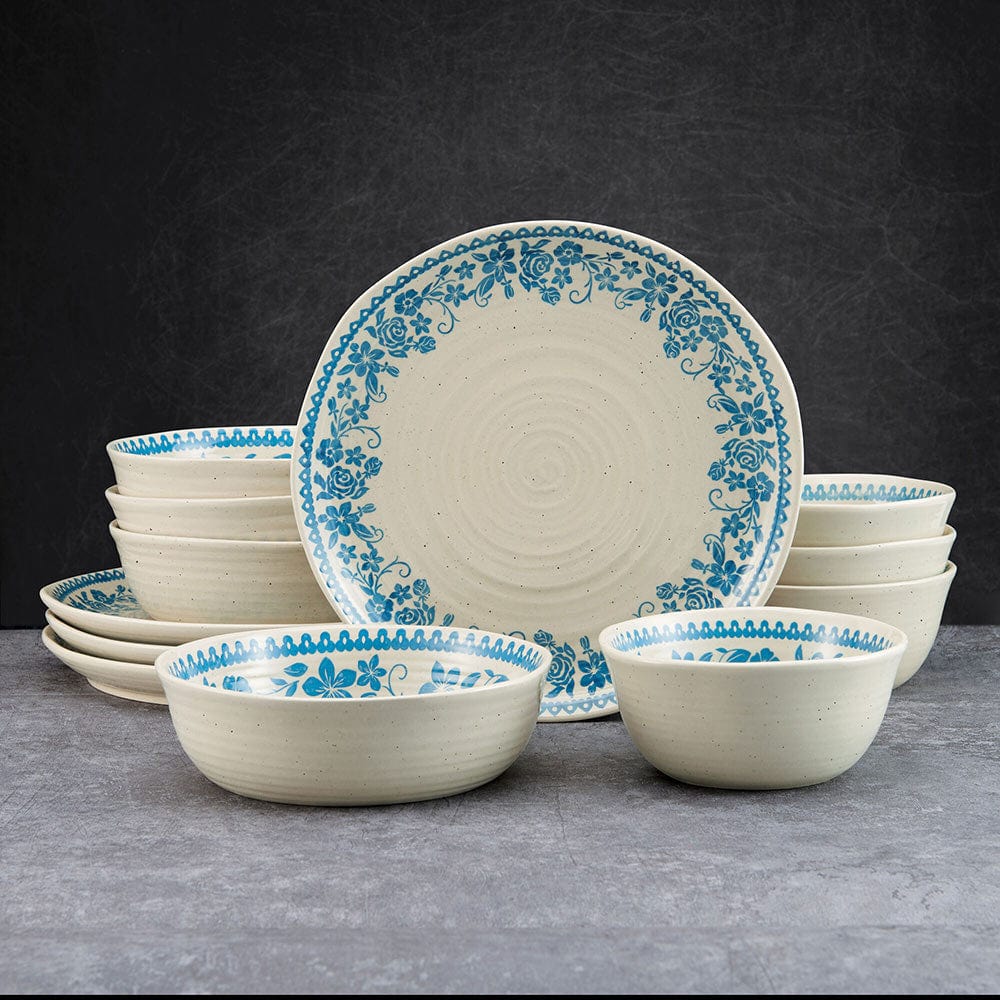 Hayden Blue 12 Piece Dinnerware Set, Service For 4