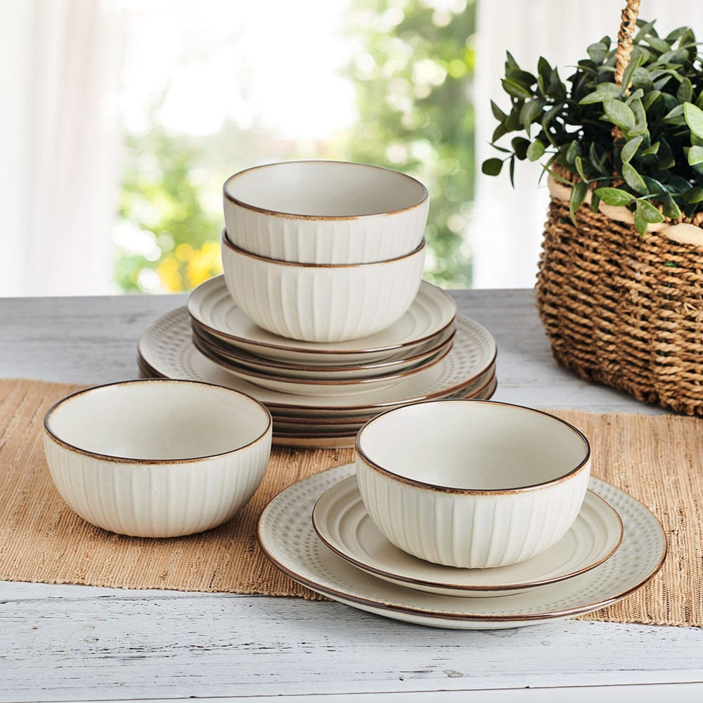 Janelle 12 Piece Dinnerware Set, Service For 4