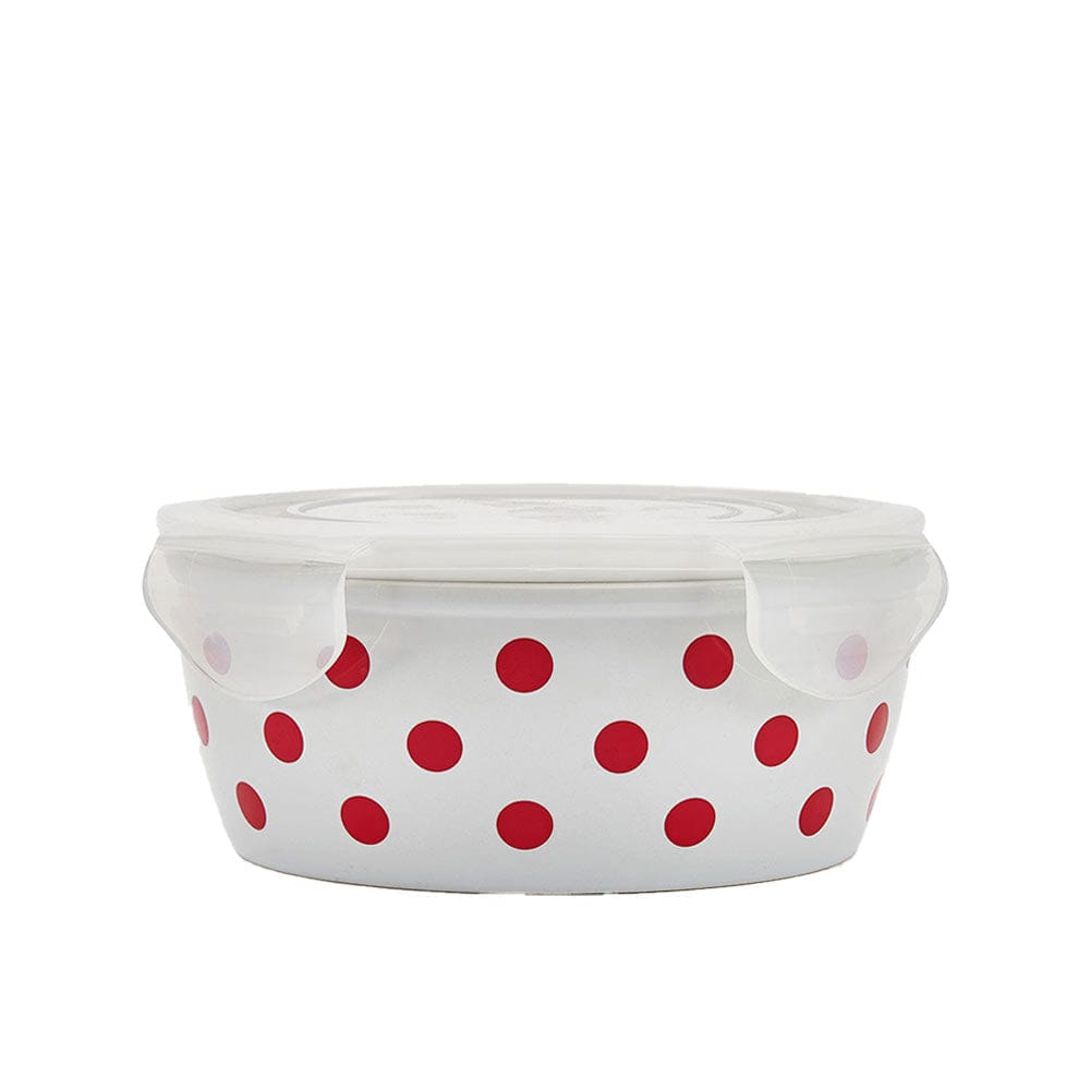 Kenna Red Storage Bowl With Lid