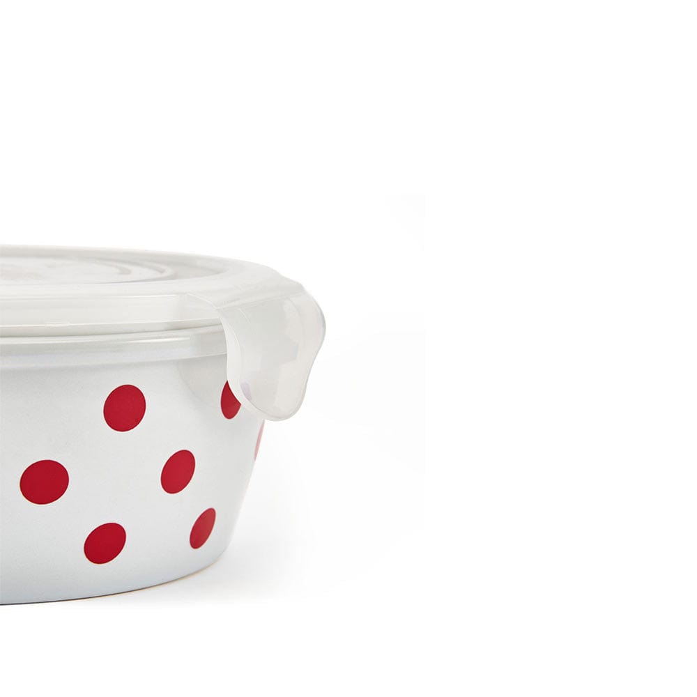 Kenna Red Storage Bowl With Lid