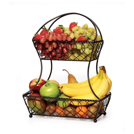 Lattice 2 Tier Fruit Storage Basket