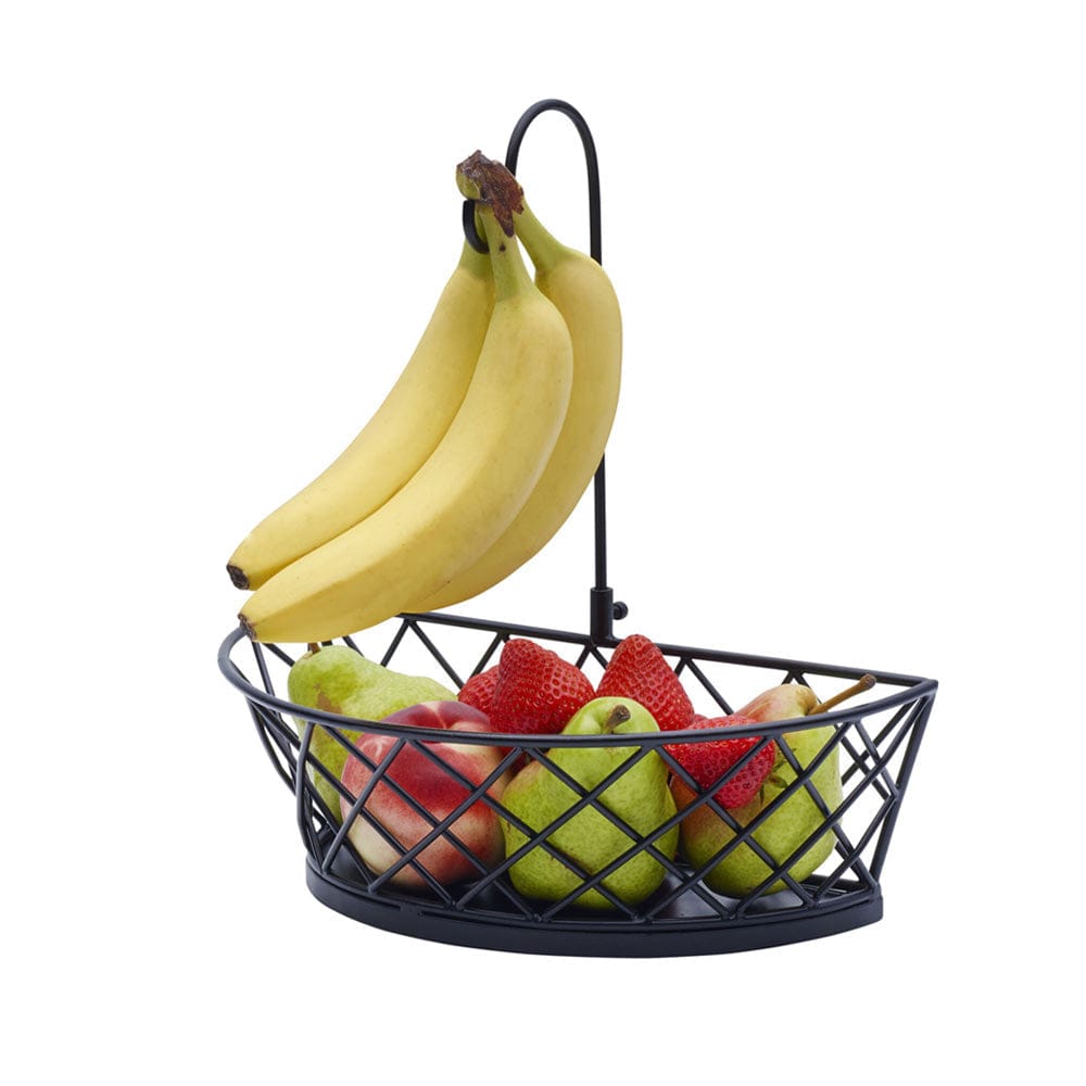 Lattice Farm Flat Back Fruit Storage Basket With Banana Hook