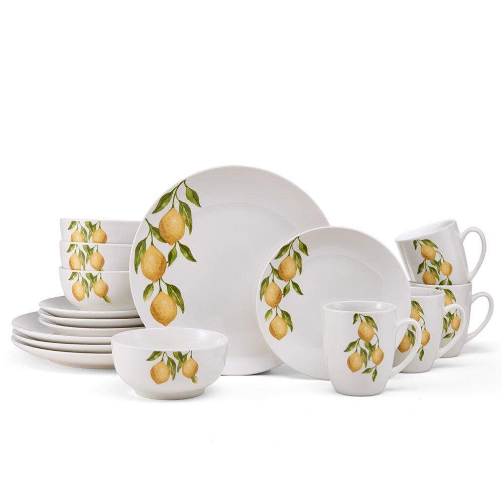 Lemons 16 Piece Dinnerware Set, Service For 4