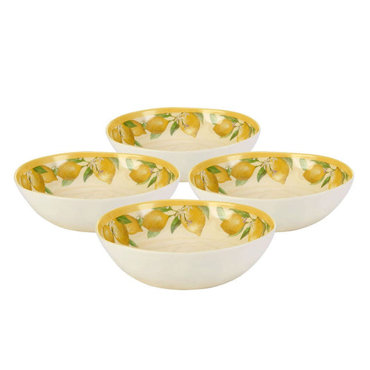 Lemons Set Of 4 Outdoor Melamine Soup Cereal Bowls