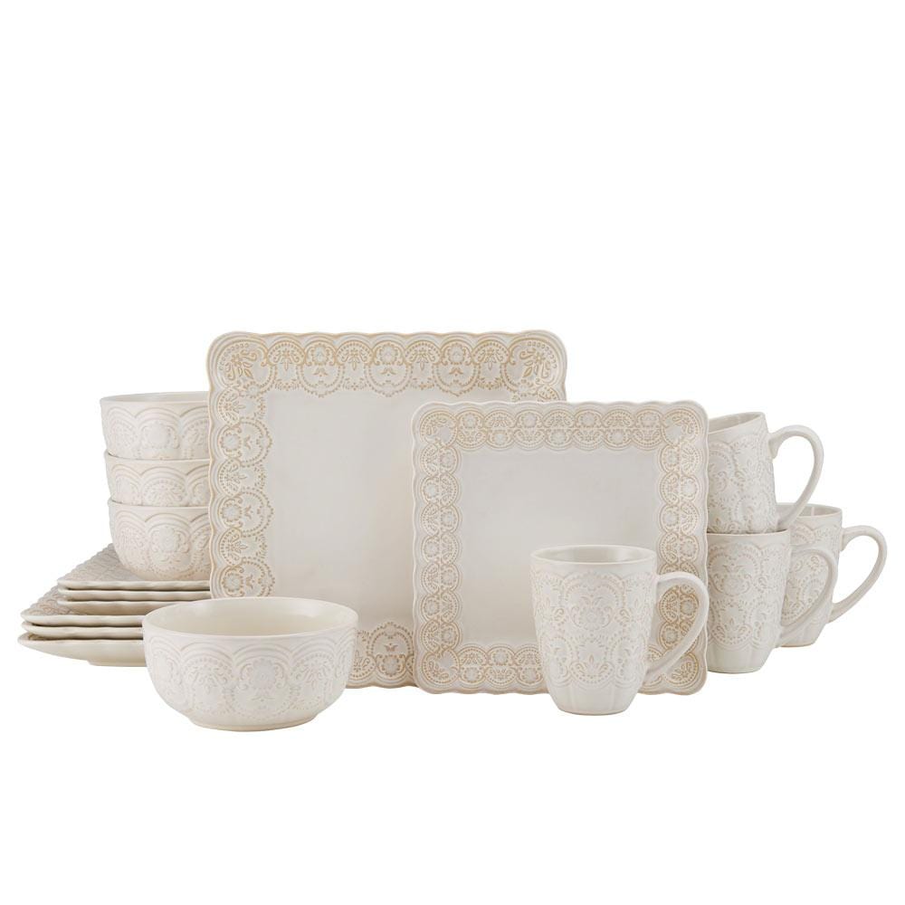 Madeleine 16 Piece Dinnerware Set, Service For 4