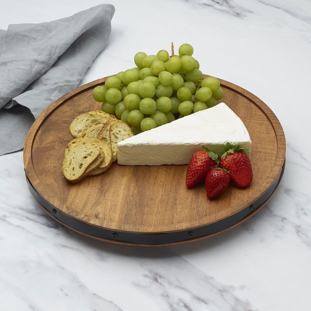 Mango Wood Lazy Susan Serve Tray