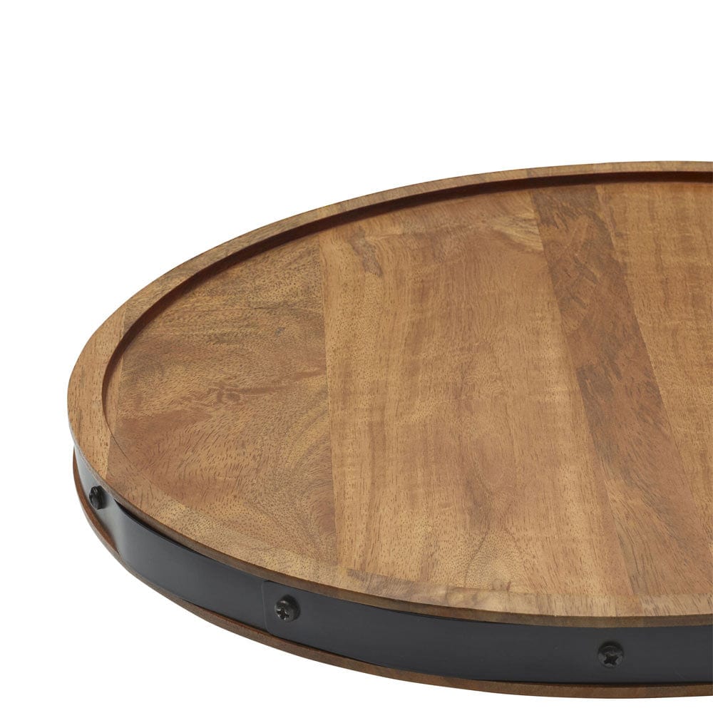 Mango Wood Lazy Susan Serve Tray