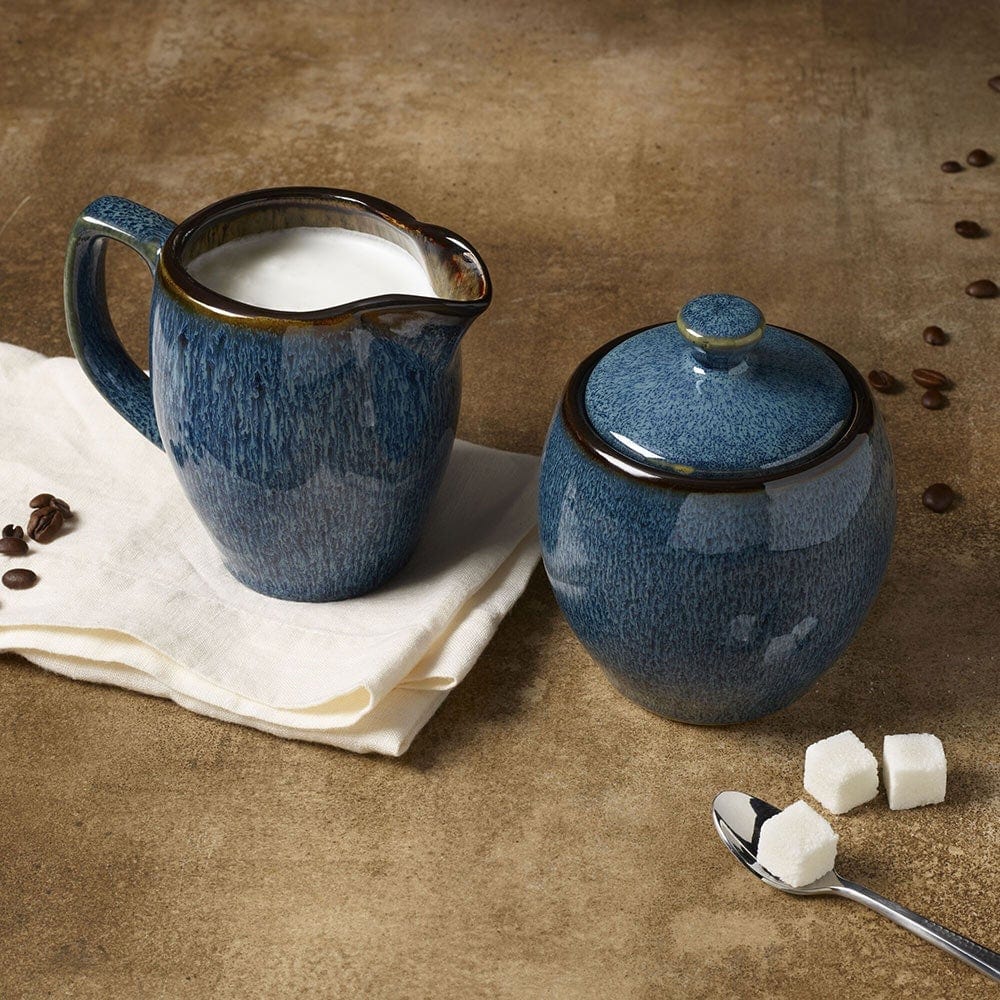 Monroe Blue Sugar And Creamer Set