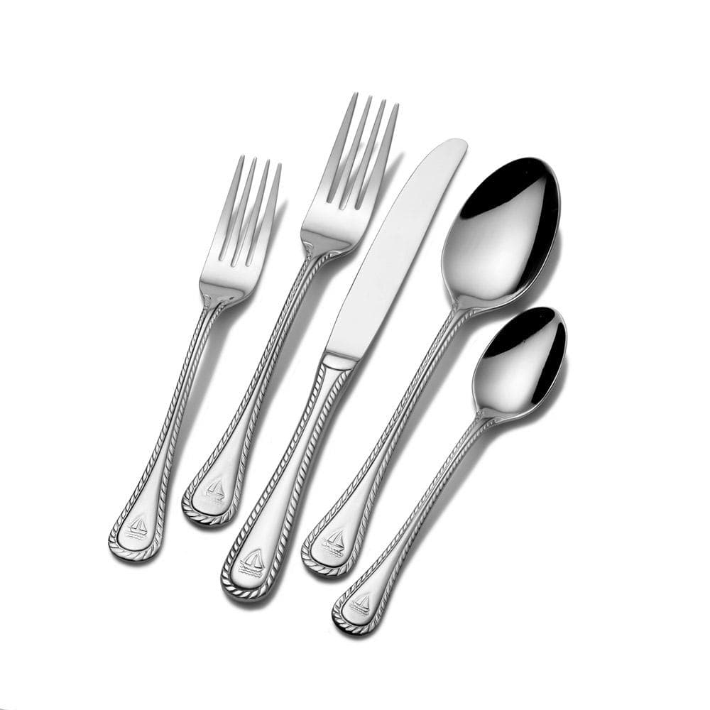 Nautical 20 Piece Flatware Set, Service For 4