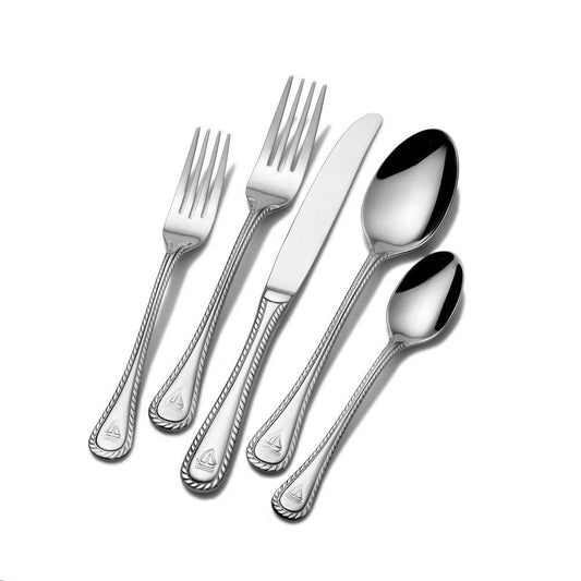 Nautical 20 Piece Flatware Set, Service For 4