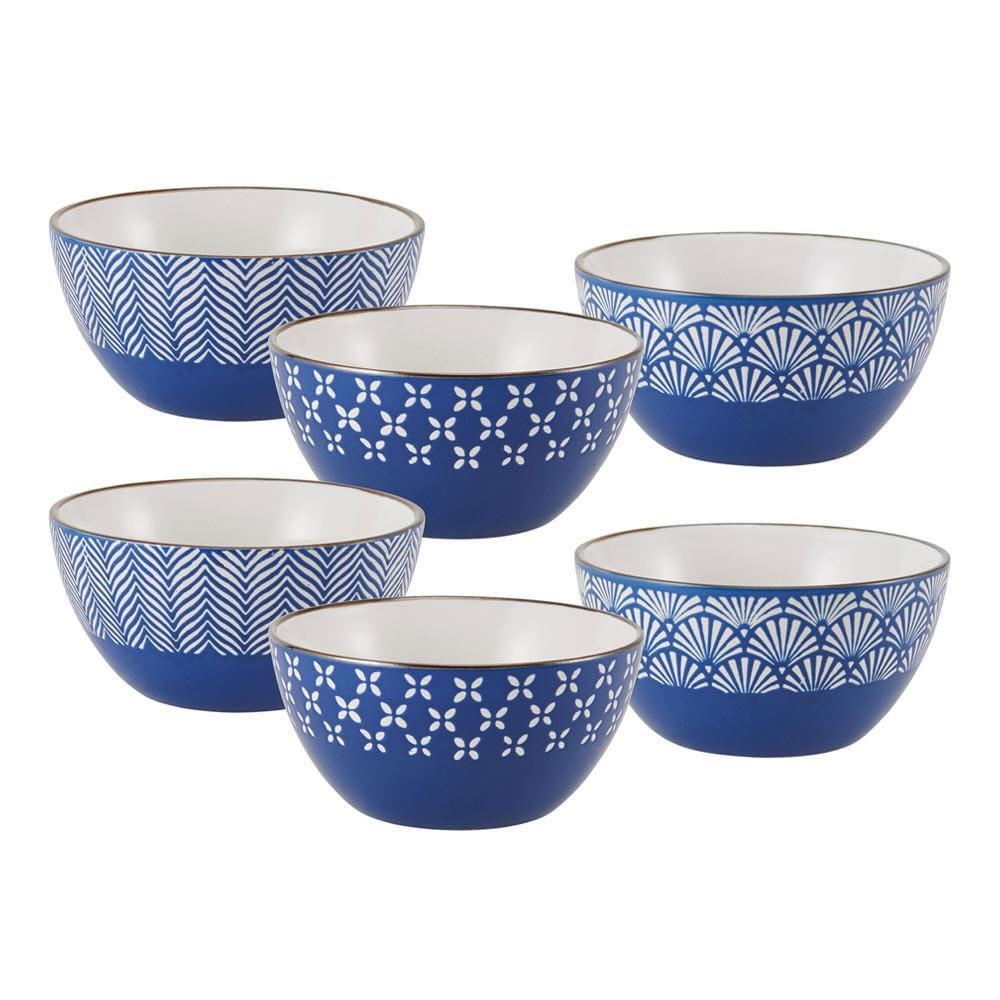 Navy Set Of 6 Soup Cereal Bowls, Assorted