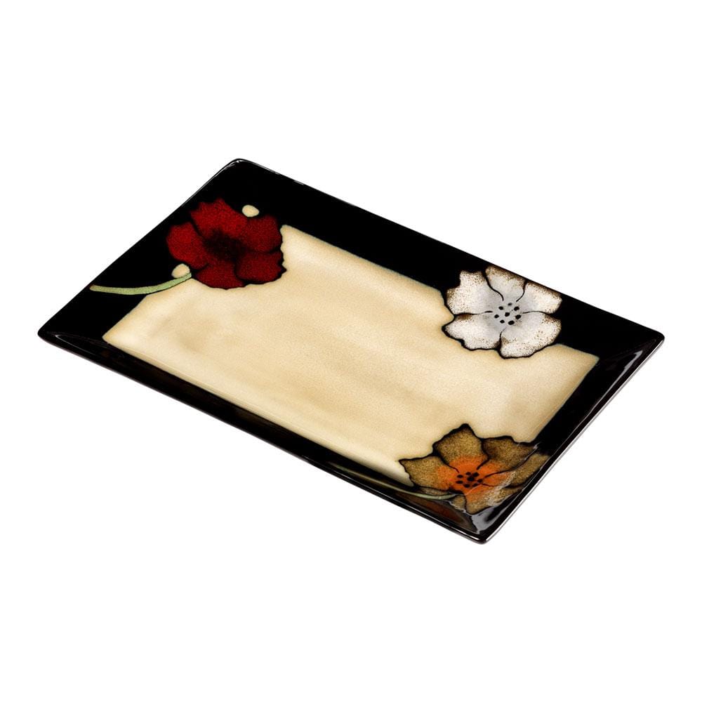 Painted Poppies Rectangular Platter