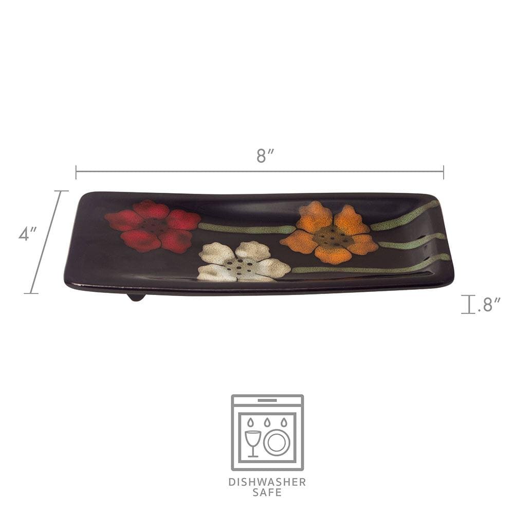 Painted Poppies Rectangular Spoon Rest