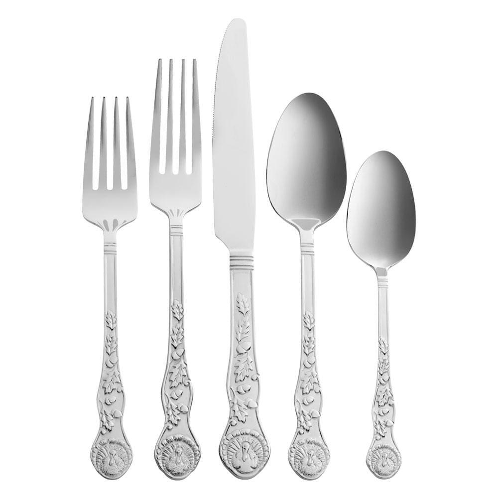 Plymouth 20 Piece Turkey Flatware Set, Service For 4