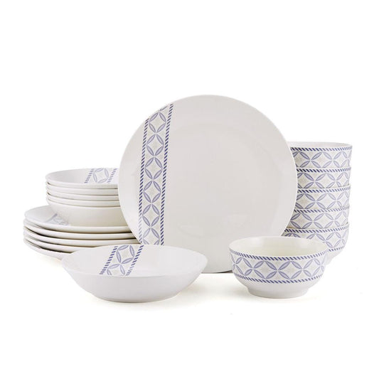 Preslie 18 Piece Dinnerware Set, Service For 6