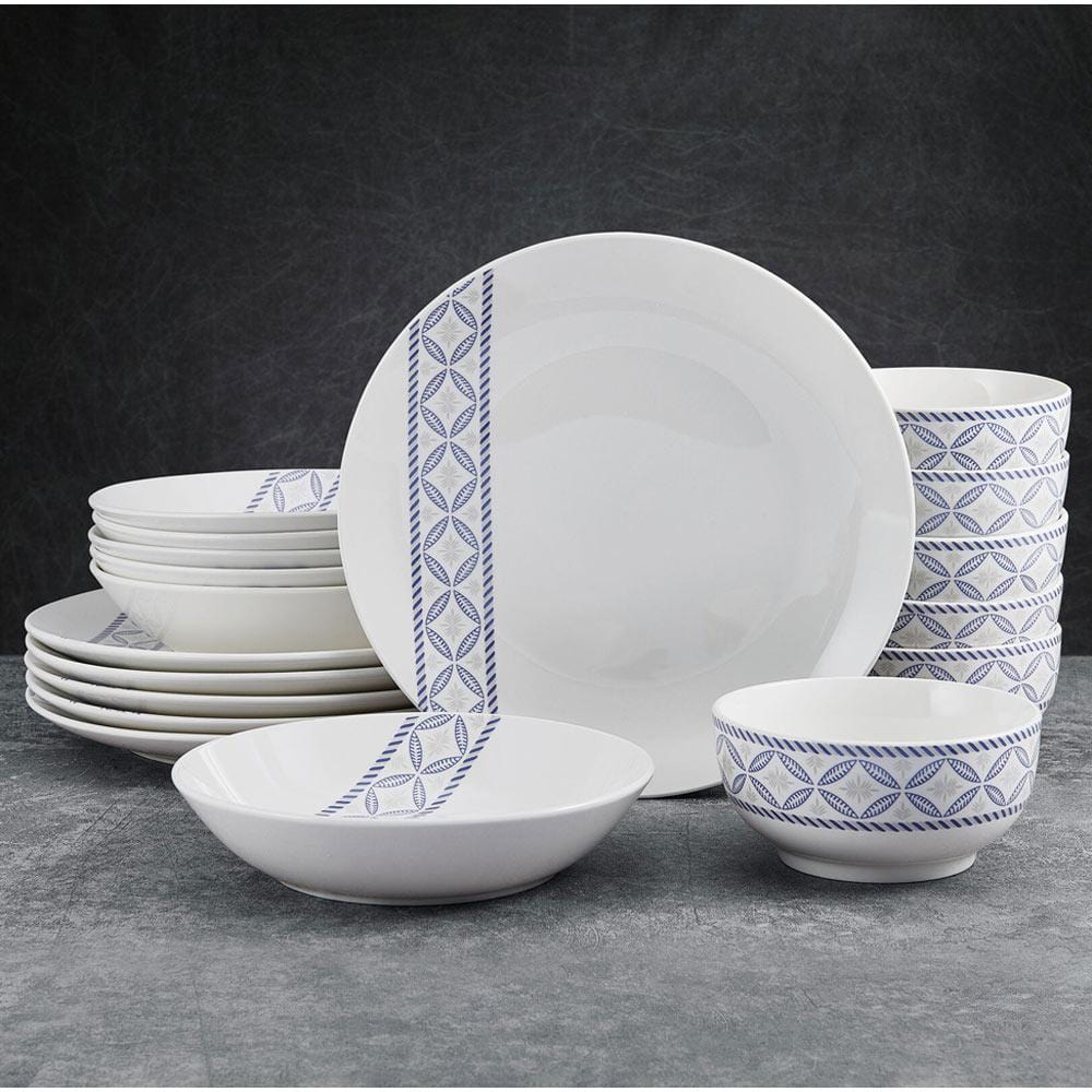 Preslie 18 Piece Dinnerware Set, Service For 6