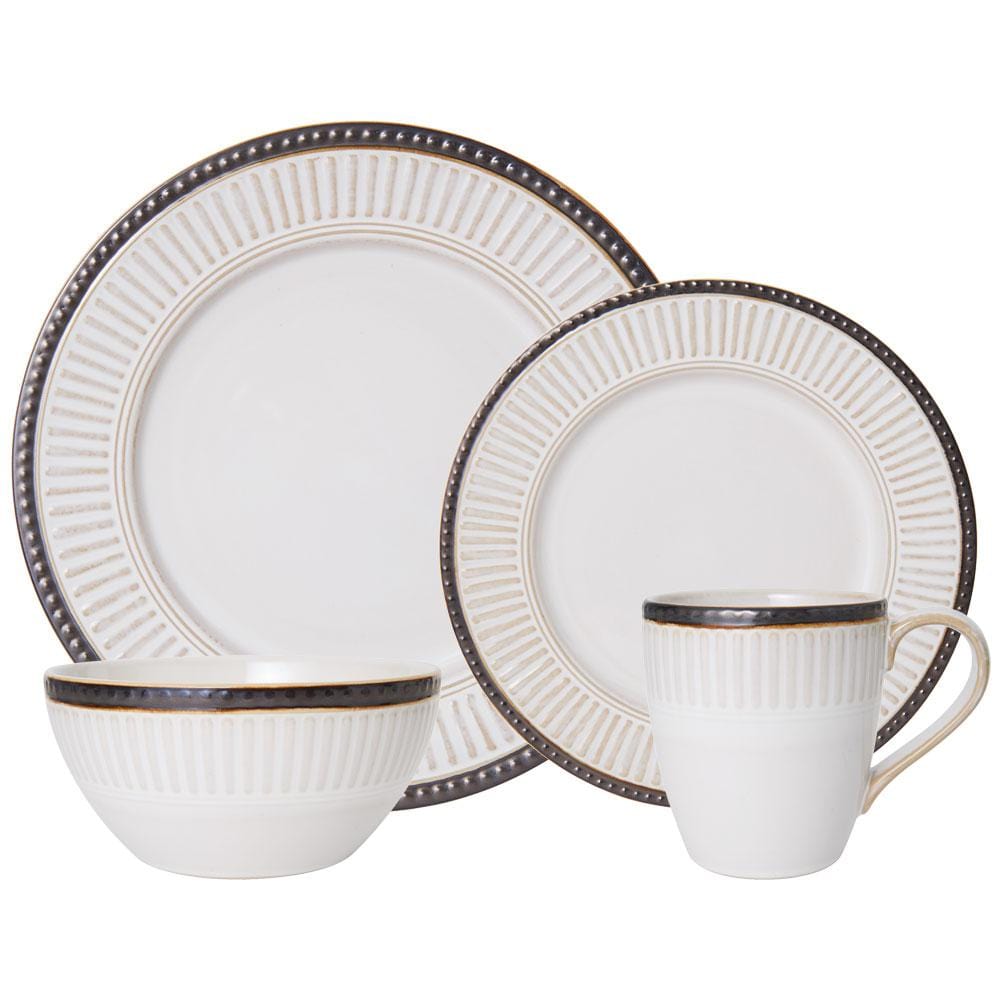 Promenade Column 16 Piece Dinnerware Set, Service For 4