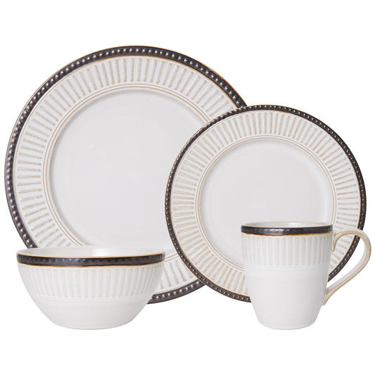 Promenade Column 16 Piece Dinnerware Set, Service For 4