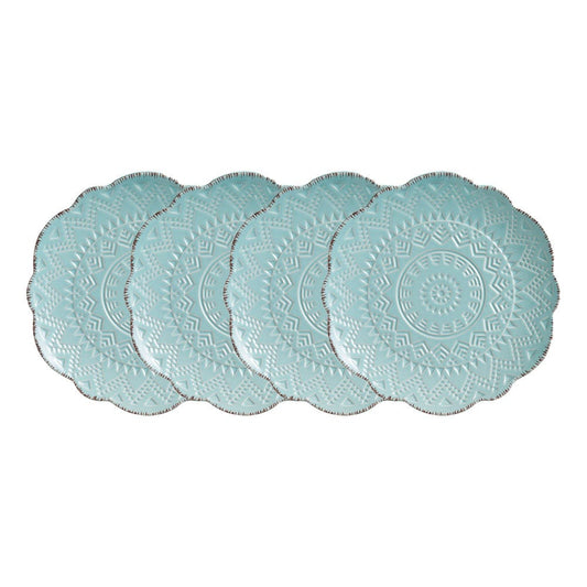 Remembrance Teal Set Of 4 Salad Plates