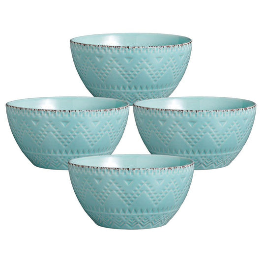 Remembrance Teal Set Of 4 Soup Cereal Bowls