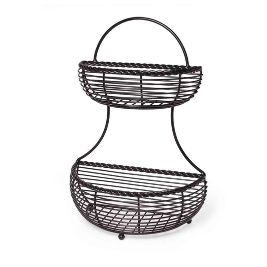 Rope 2 Tier Countertop Storage Basket