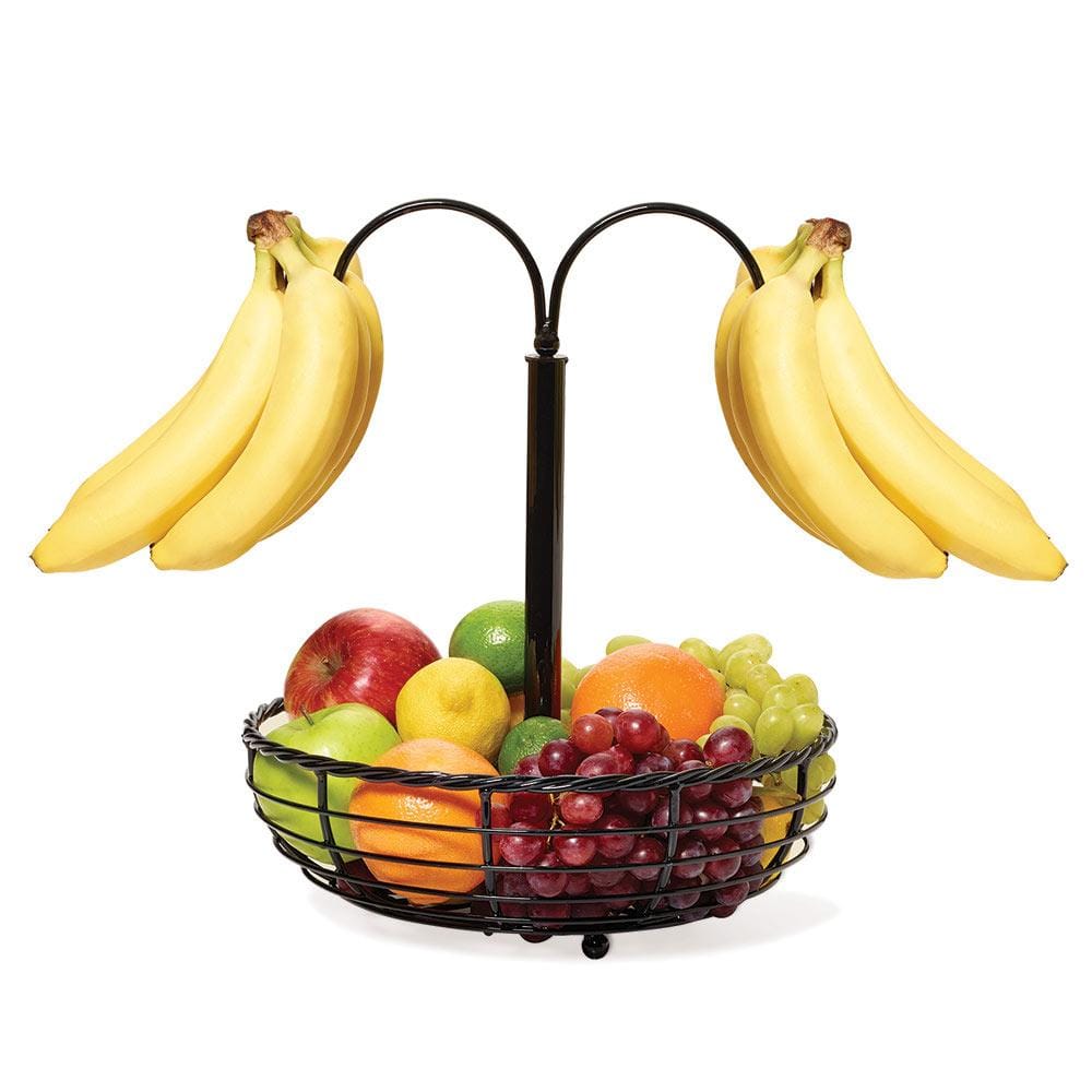 Rope Fruit Storage Basket With Double Banana Hook