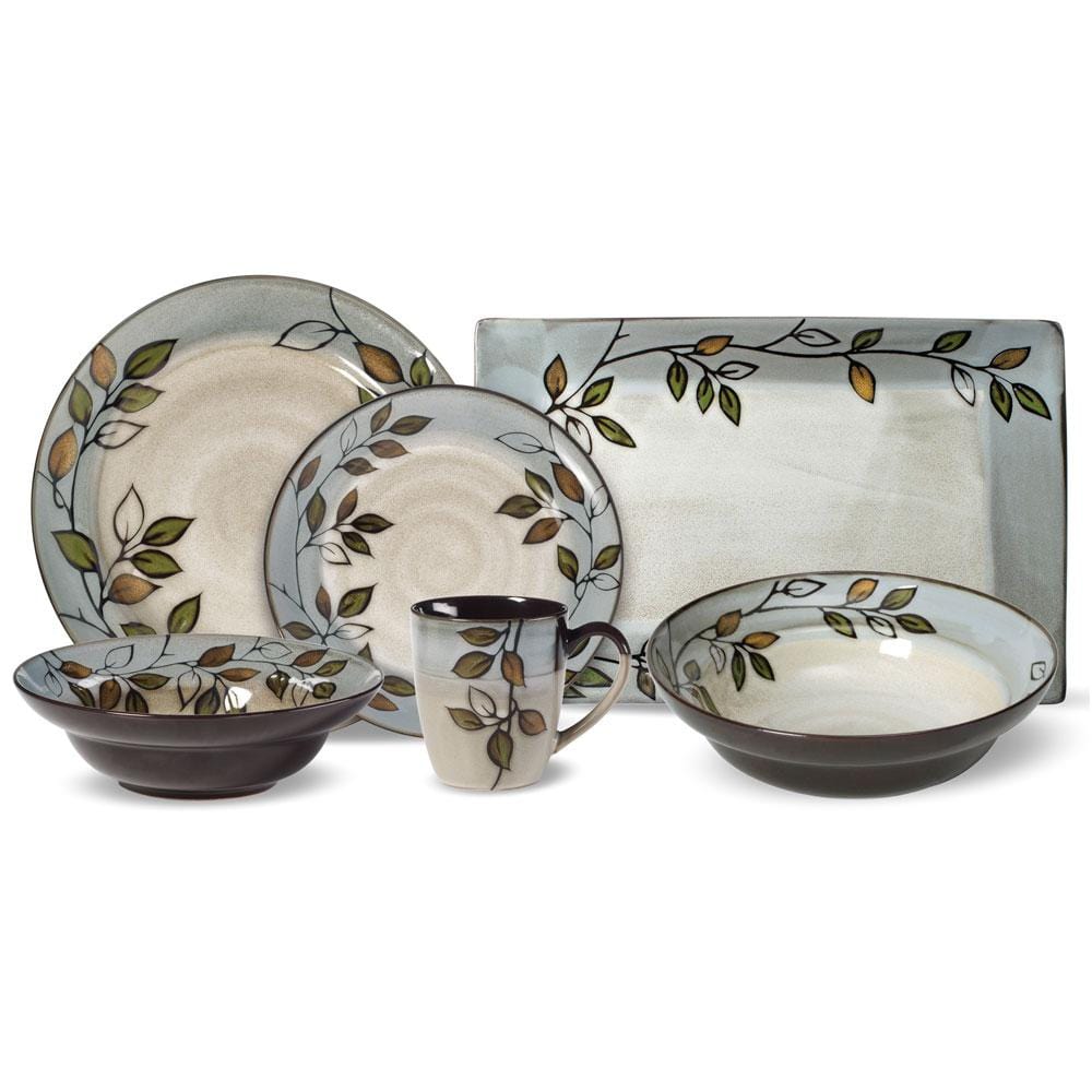 Rustic Leaves Service For 8 With Serveware