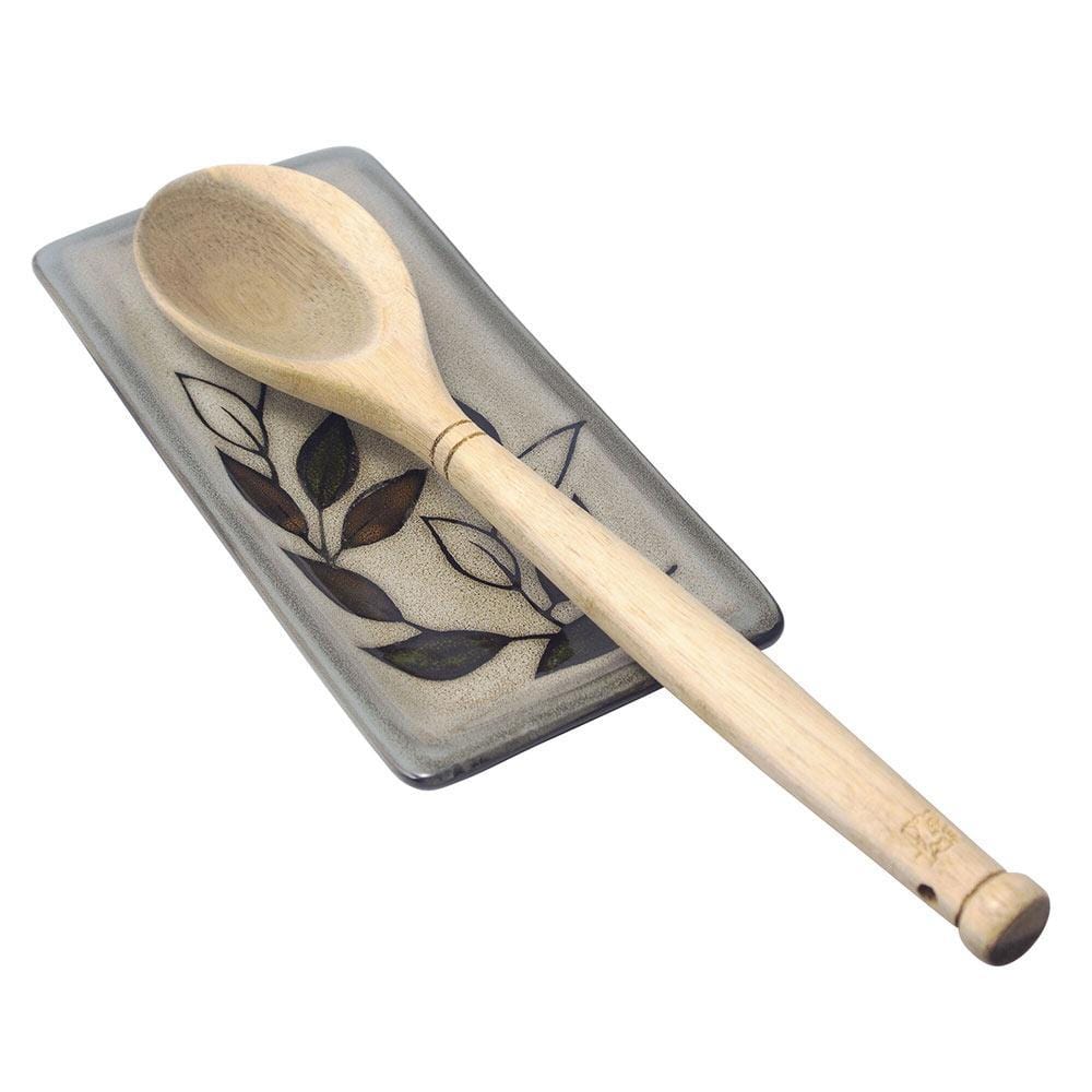 Rustic Leaves Spoon Rest