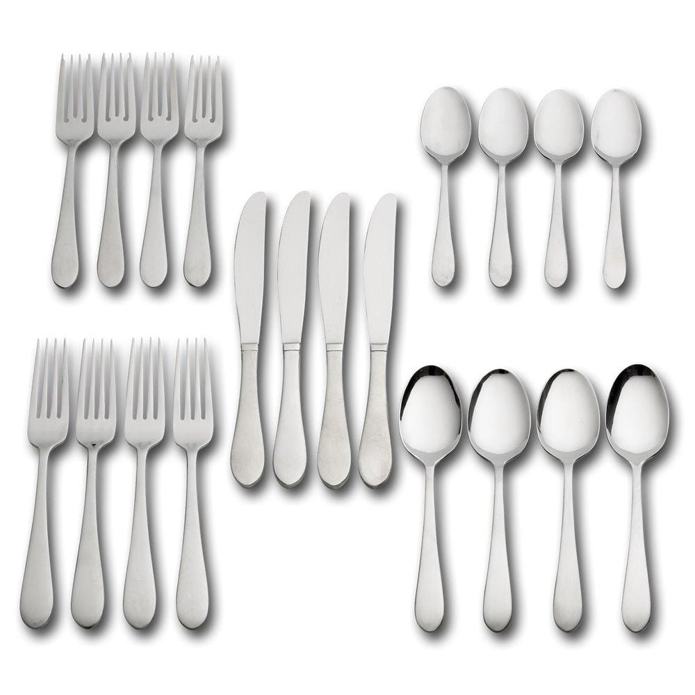 Salisbury Satin 20 Piece Flatware Set, Service For 4