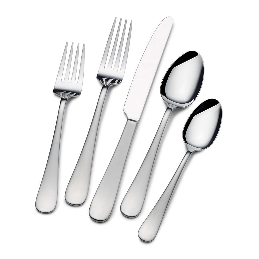 Satin Symmetry 20 Piece Flatware Set, Service For 4